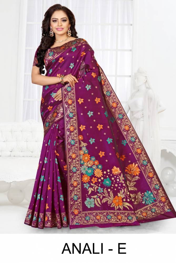 Ronisha Anali  Latest Fancy Designer Festive Wear Silk Saree Collection